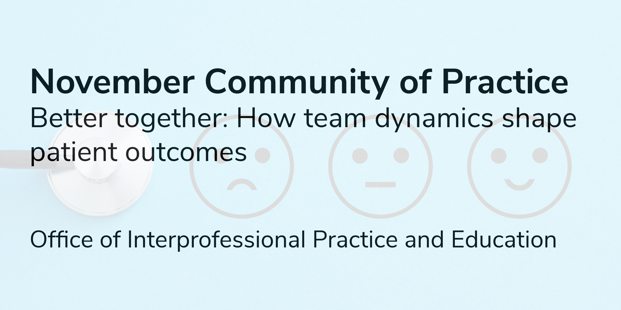 November Community of Practice title
