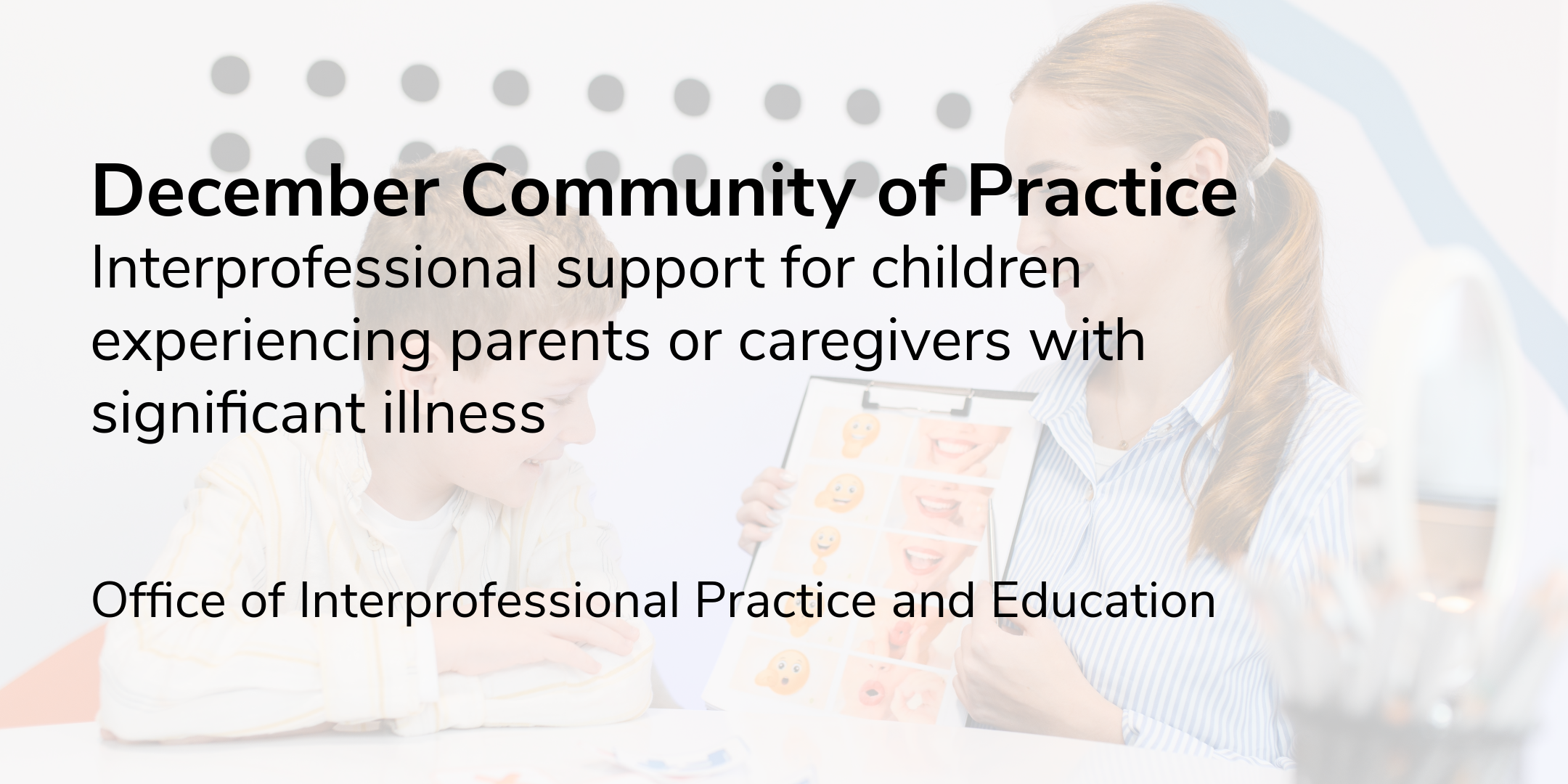 December Community of Practice presentation title