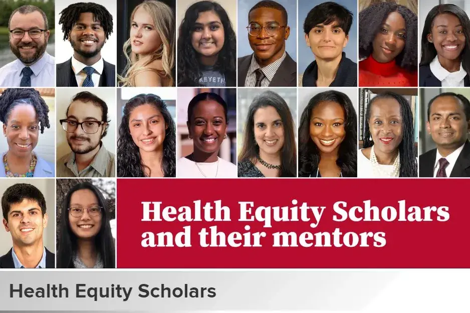 Photo grid of all the Health Equity Scholars with their mentors