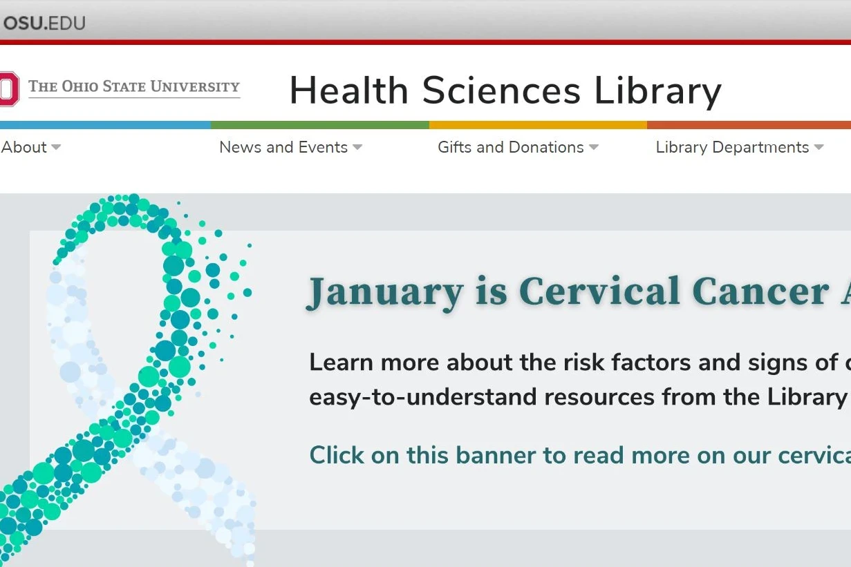 Homepage for the Health Sciences Library
