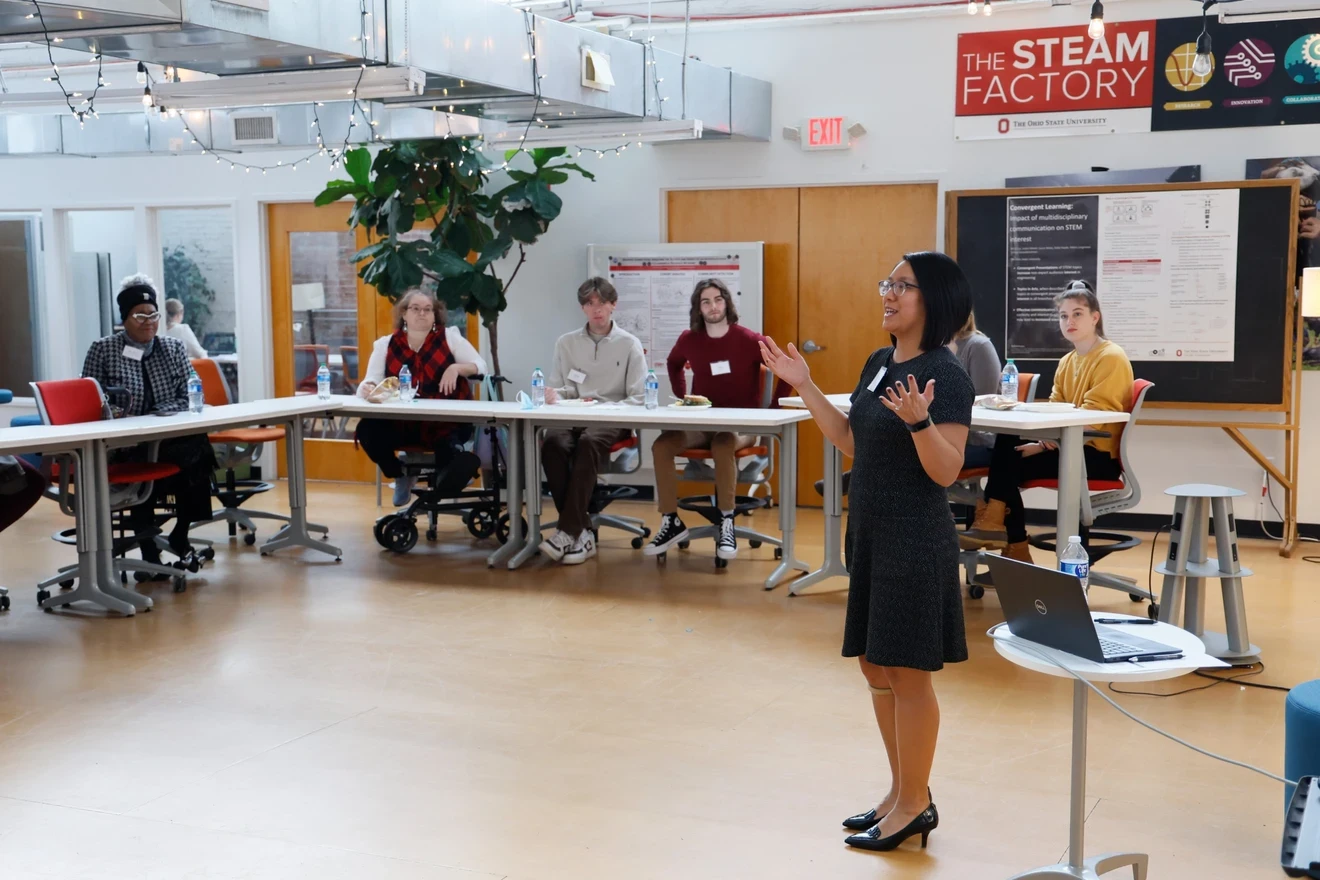 Dr. Cynthia Dougherty speaking to participants in the Interprofessional Community Scholars Program